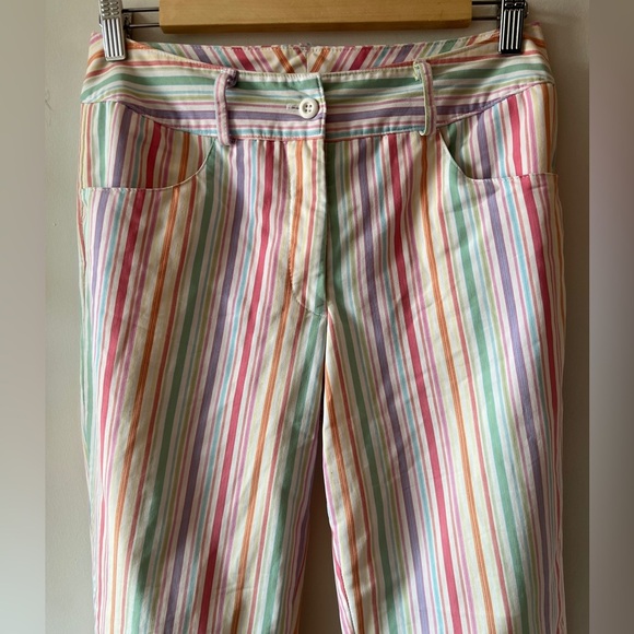 Snazzie Vintage Striped Semi-Cropped Pants S - Picture 2 of 8